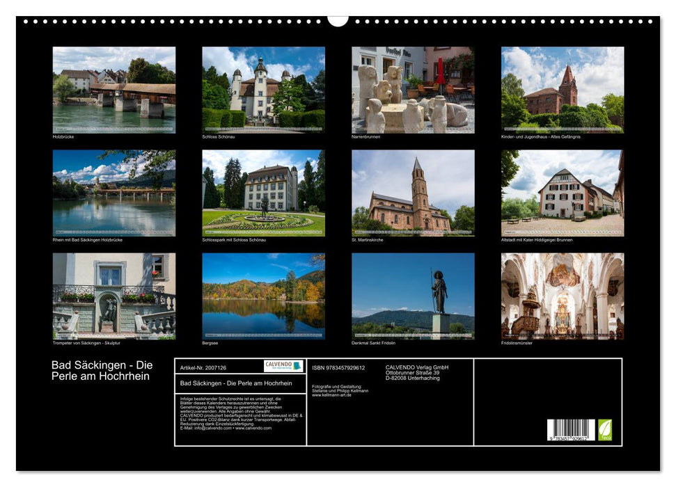 Bad Säckingen - Die Perle am Hochrhein (CALVENDO Wandkalender 2026)