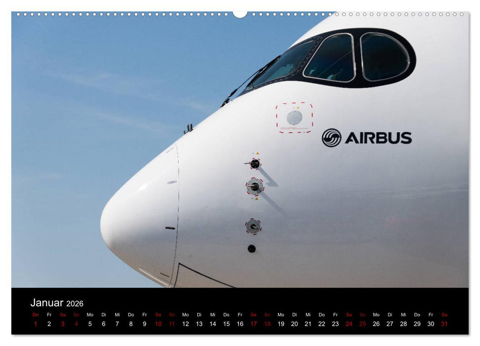 Airbus A350 Hautnah (CALVENDO Wandkalender 2026)