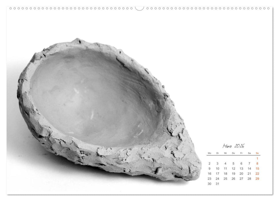 Gefühle in Ton geformt - Intuitives plastisches Gestalten mit Tonerde (CALVENDO Wandkalender 2026)