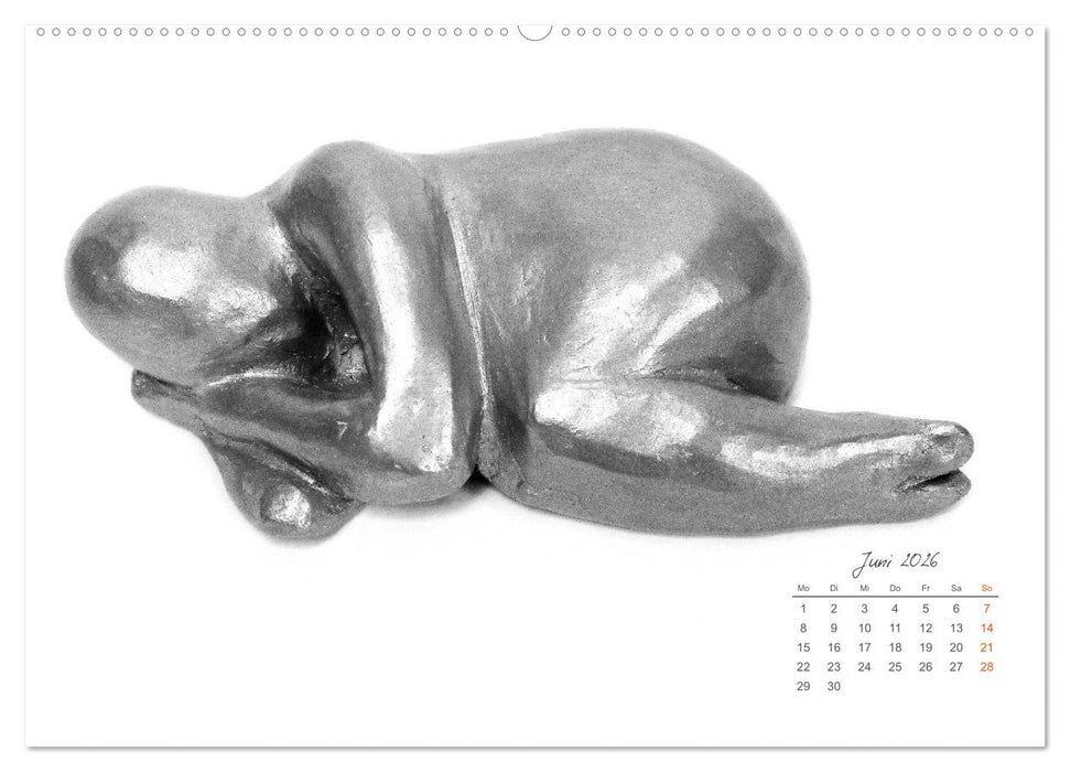 Gefühle in Ton geformt - Intuitives plastisches Gestalten mit Tonerde (CALVENDO Wandkalender 2026)