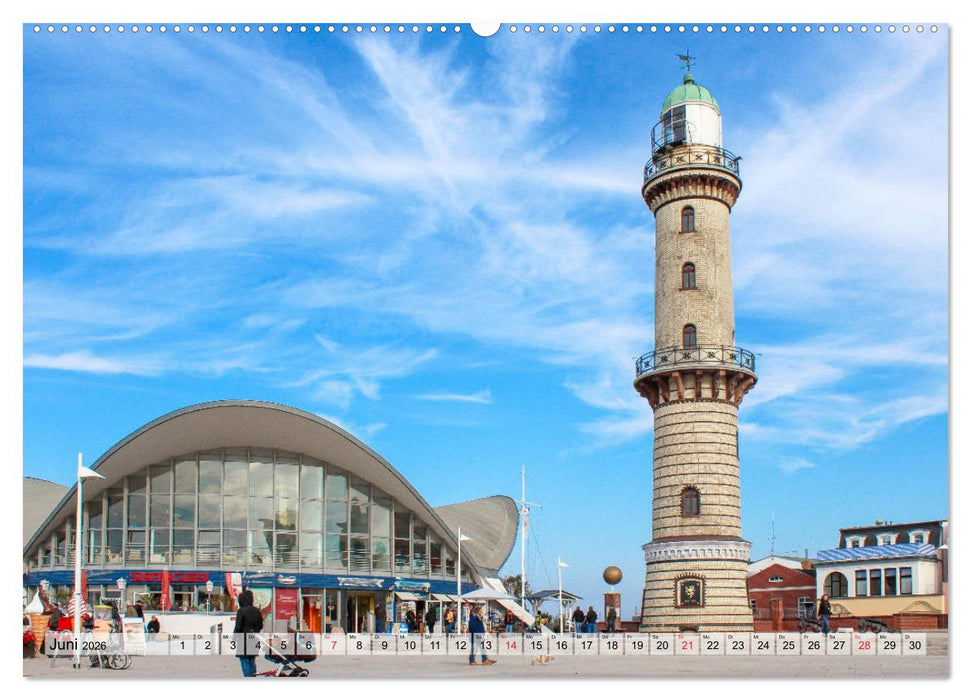 Hansestadt Rostock Historischer Stadtkern bis Warnemünde (CALVENDO Wandkalender 2026)