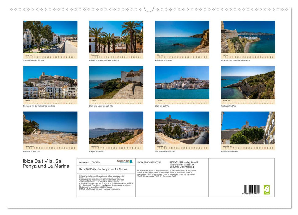 Ibiza Dalt Vila, Sa Penya und La Marina (CALVENDO Wandkalender 2026)