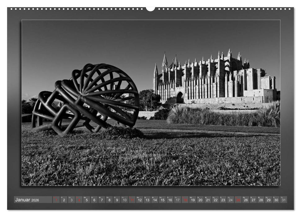Mallorca Schwarz Weiß (CALVENDO Wandkalender 2026)