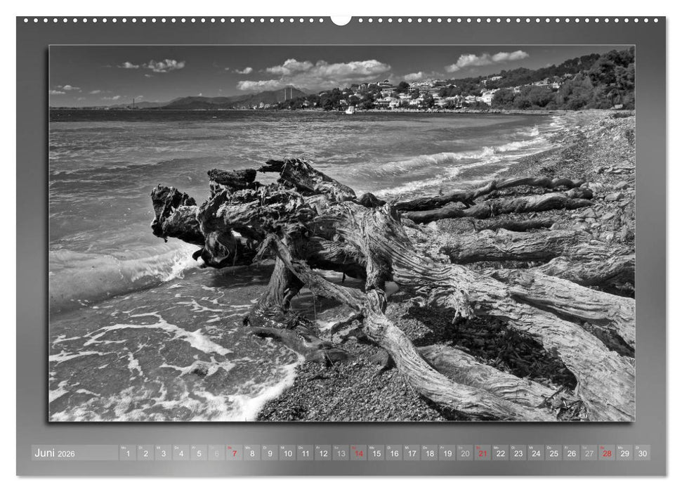 Mallorca Schwarz Weiß (CALVENDO Wandkalender 2026)
