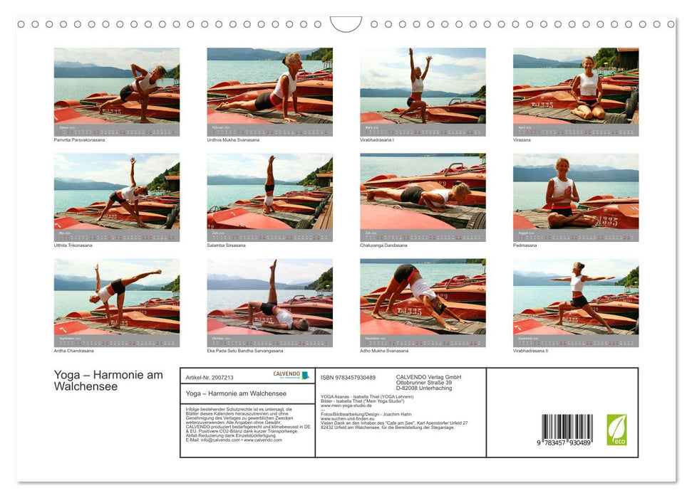 Yoga – Harmonie am Walchensee (CALVENDO Wandkalender 2026)