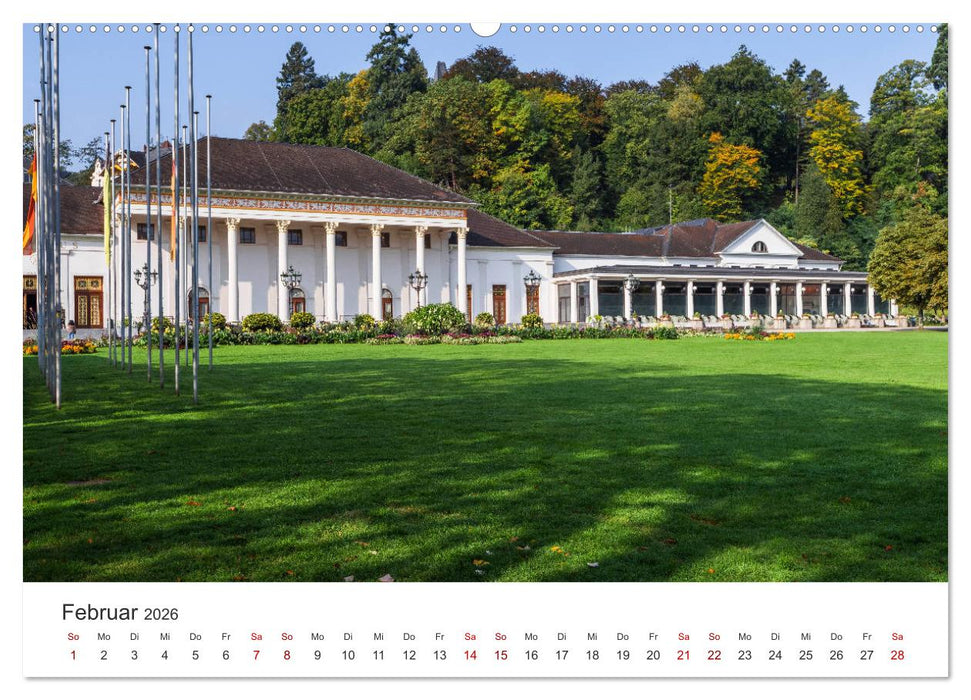 Baden-Baden, Kurstadt am Rande des Schwarzwaldes (CALVENDO Wandkalender 2026)