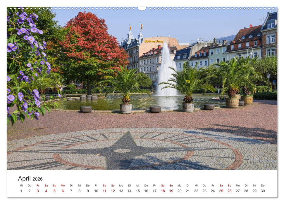 Baden-Baden, Kurstadt am Rande des Schwarzwaldes (CALVENDO Wandkalender 2026)