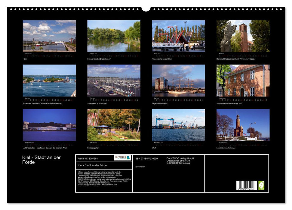 Kiel - Stadt an der Förde (CALVENDO Wandkalender 2026)