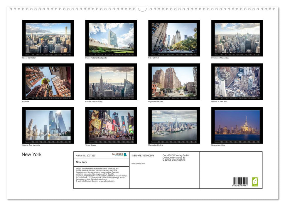 New York (CALVENDO Wandkalender 2026)