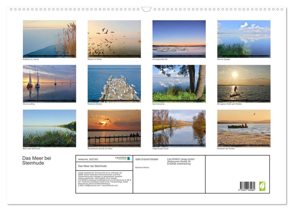 Das Meer bei Steinhude (CALVENDO Wandkalender 2026)