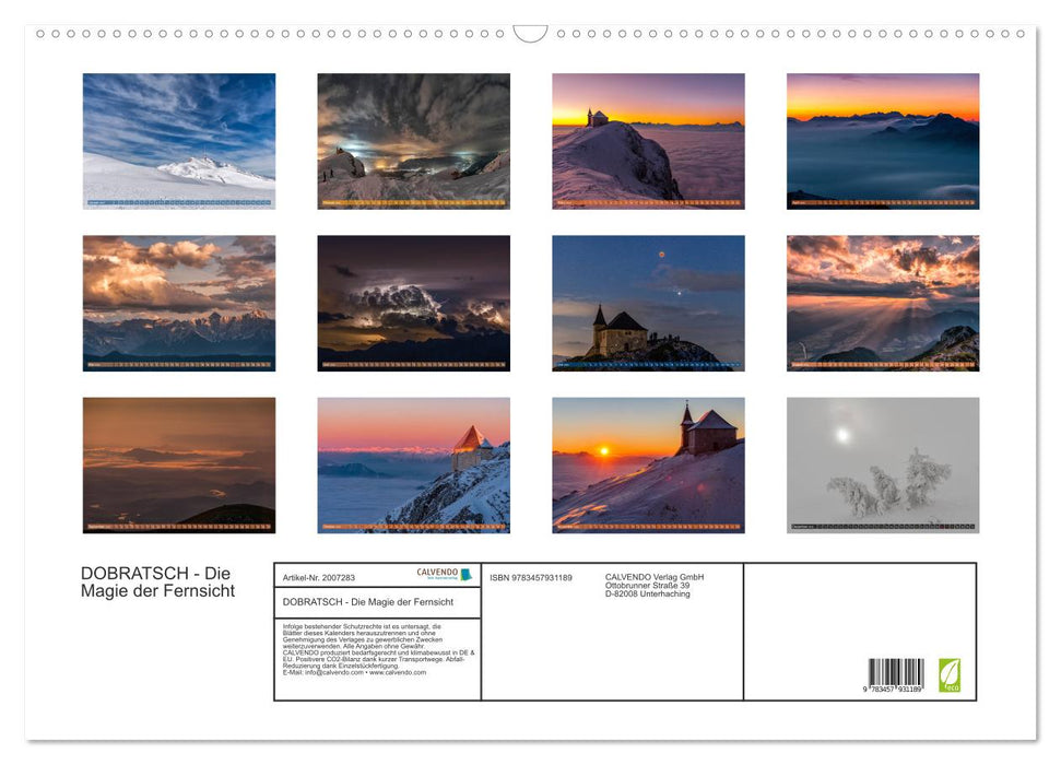 DOBRATSCH - Die Magie der Fernsicht (CALVENDO Wandkalender 2026)