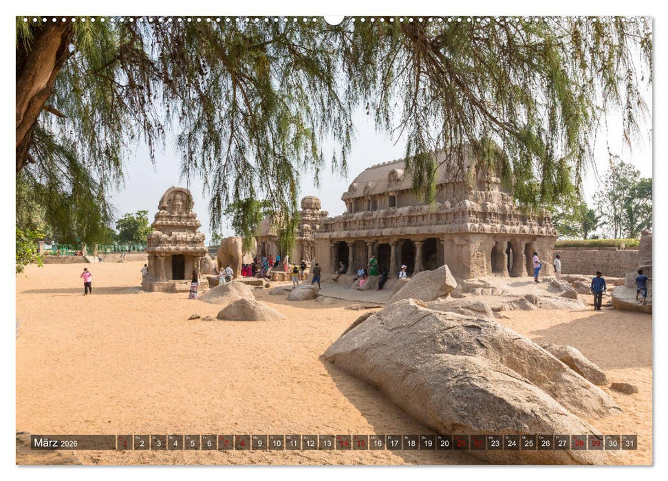 Indien - Mahabalipuram (CALVENDO Wandkalender 2026)