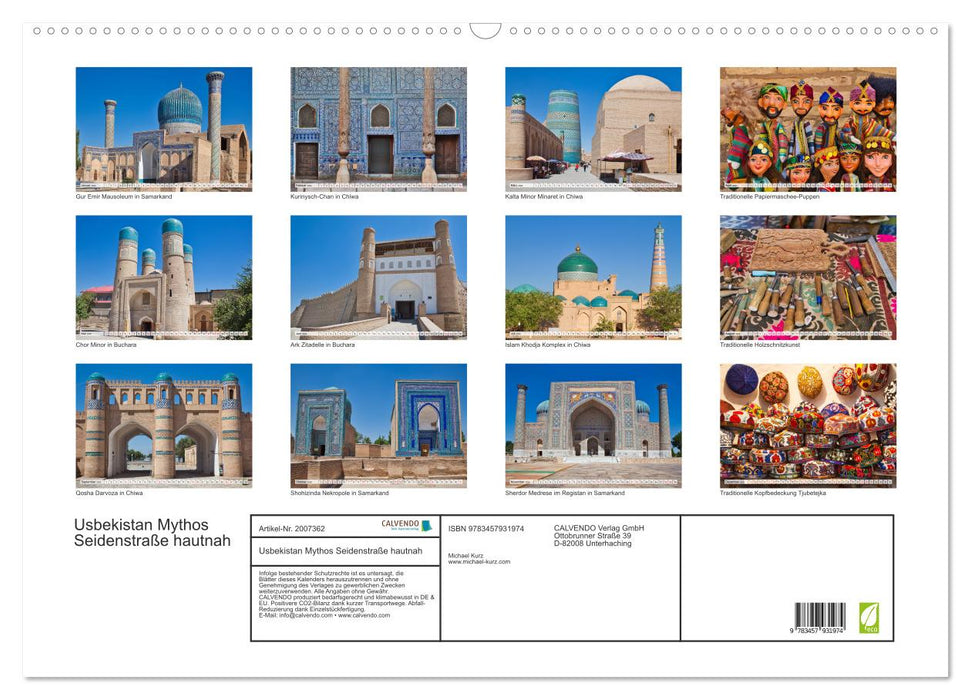 Usbekistan Mythos Seidenstraße hautnah (CALVENDO Wandkalender 2026)
