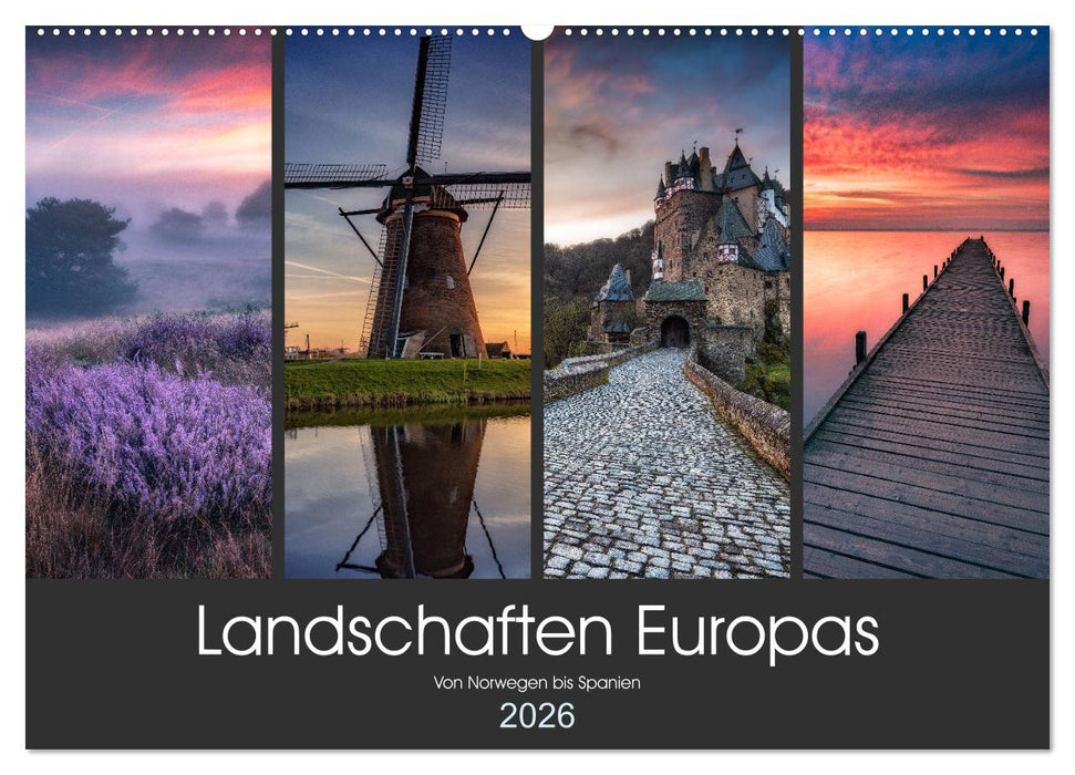 Landschaften Europas (CALVENDO Wandkalender 2026)