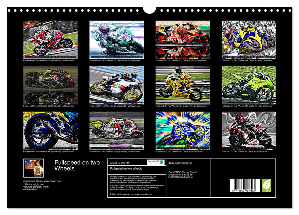 Fullspeed on two Wheels (CALVENDO Wandkalender 2026)
