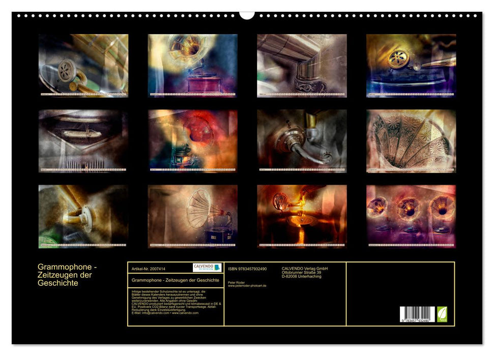 Grammophone - Zeitzeugen der Geschichte (CALVENDO Wandkalender 2026)