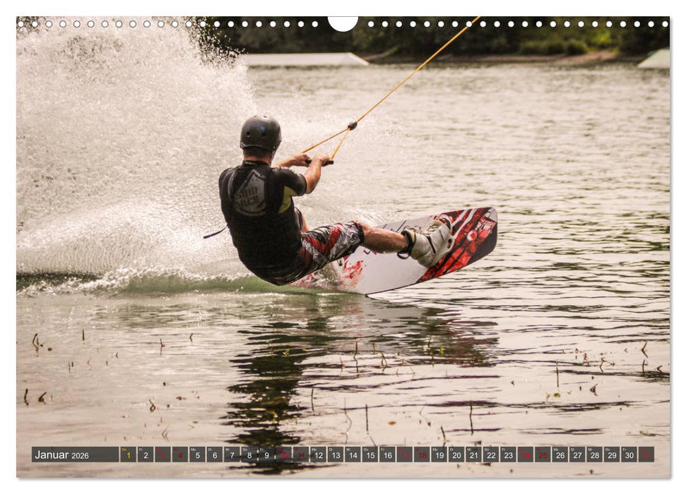 Wakeboarding - make water burn (CALVENDO Wandkalender 2026)