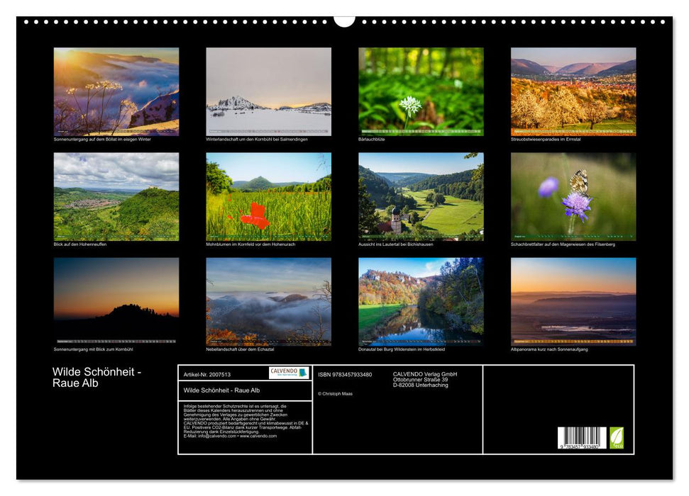 Wilde Schönheit - Raue Alb (CALVENDO Wandkalender 2026)