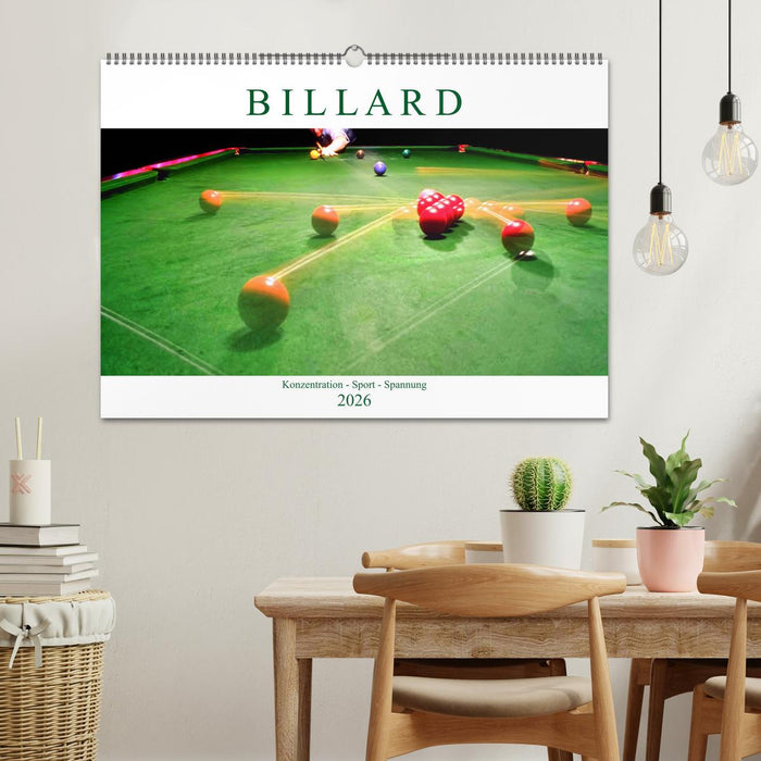 Billard. Konzentration - Sport - Spannung (CALVENDO Wandkalender 2026)