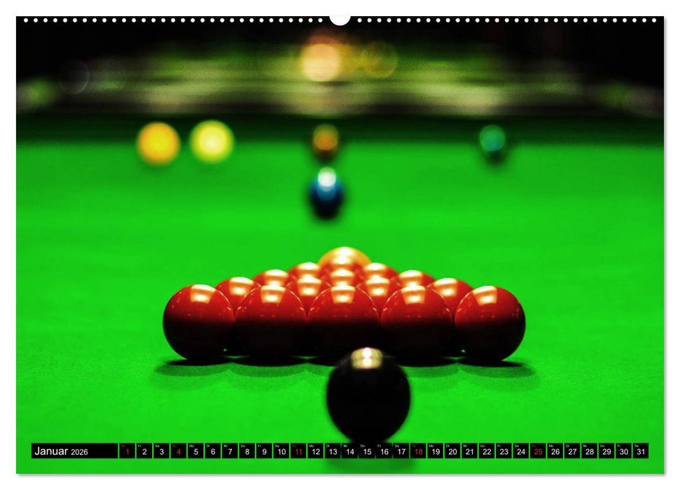 Billard. Konzentration - Sport - Spannung (CALVENDO Wandkalender 2026)