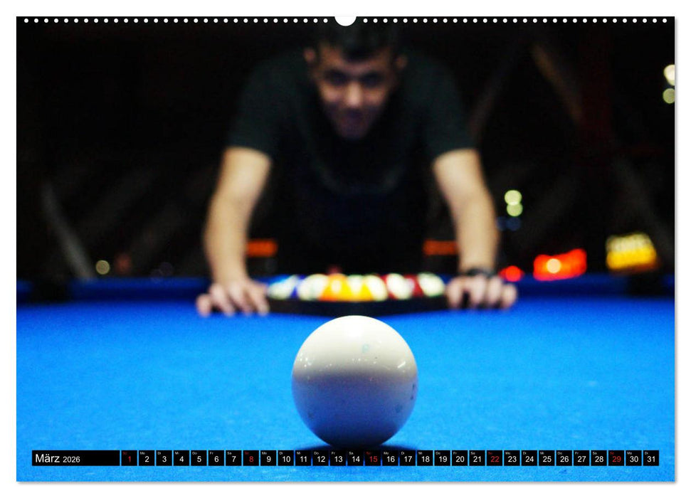 Billard. Konzentration - Sport - Spannung (CALVENDO Wandkalender 2026)