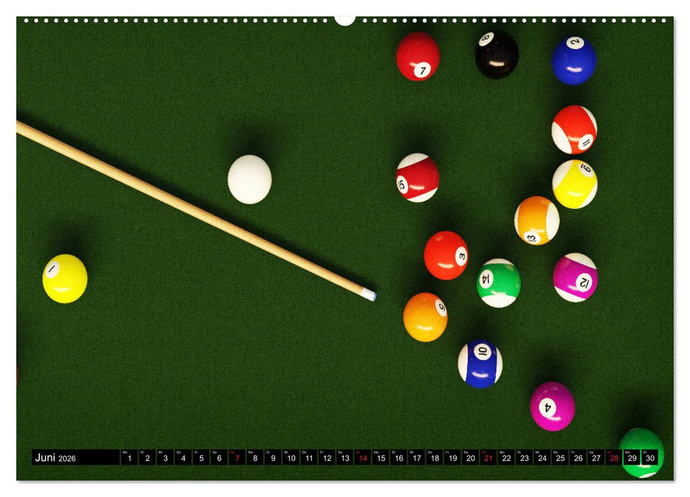 Billard. Konzentration - Sport - Spannung (CALVENDO Wandkalender 2026)