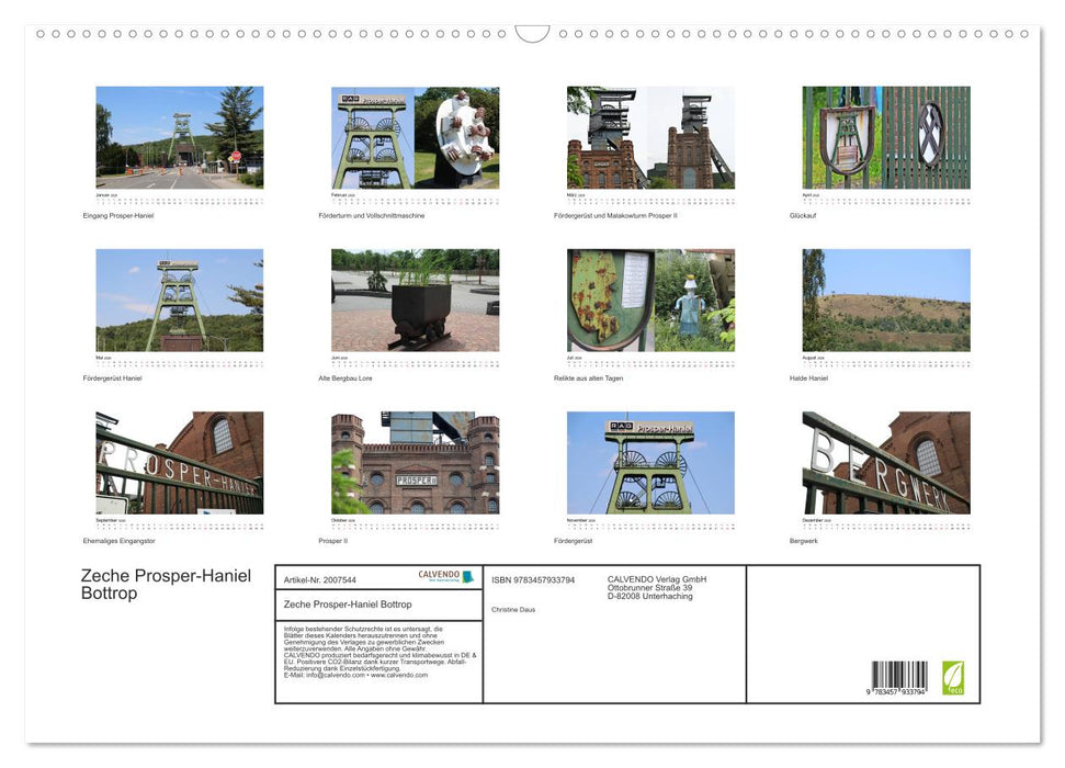 Zeche Prosper-Haniel Bottrop (CALVENDO Wandkalender 2026)