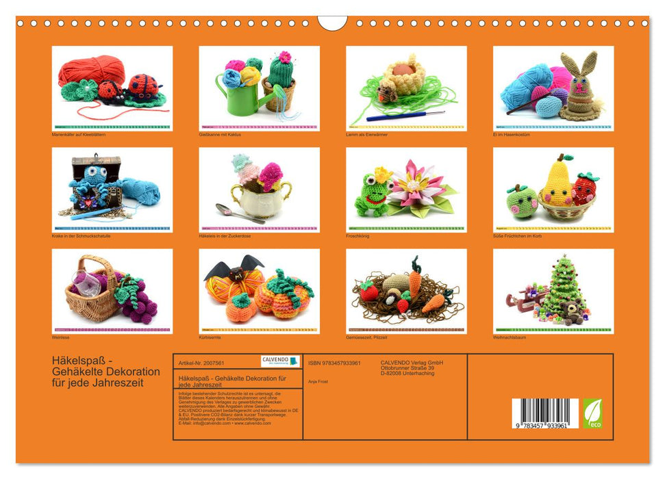 Häkelspaß - Gehäkelte Dekoration für jede Jahreszeit (CALVENDO Wandkalender 2026)