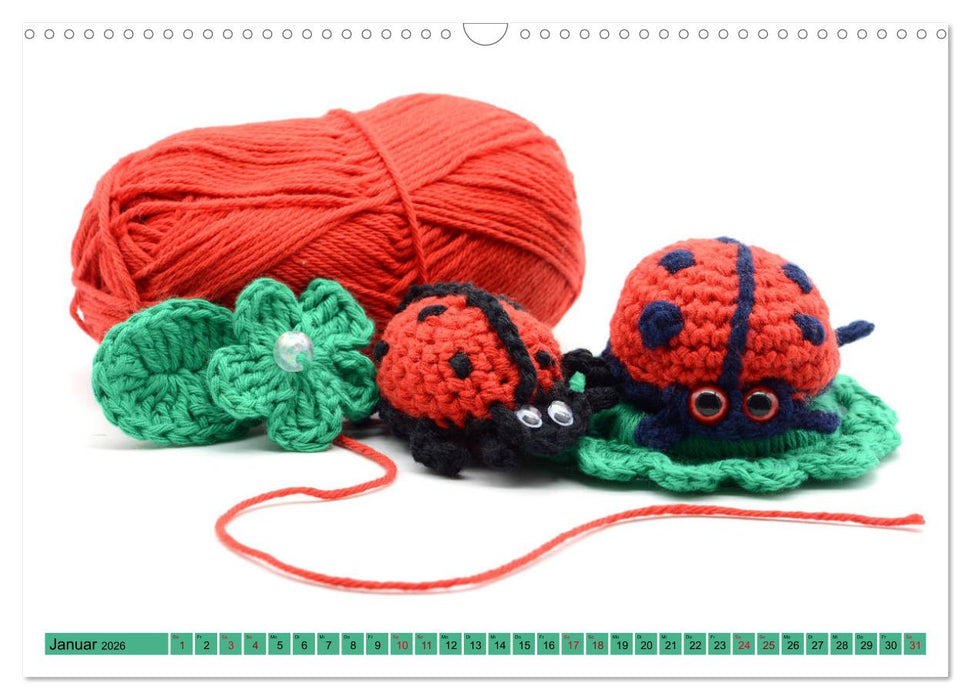 Häkelspaß - Gehäkelte Dekoration für jede Jahreszeit (CALVENDO Wandkalender 2026)