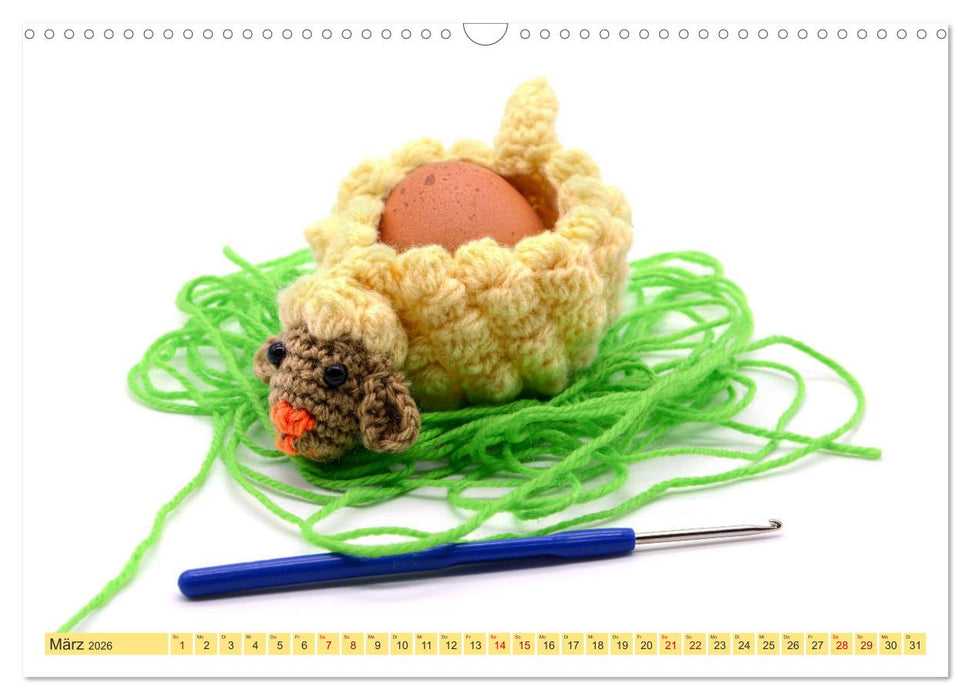 Häkelspaß - Gehäkelte Dekoration für jede Jahreszeit (CALVENDO Wandkalender 2026)