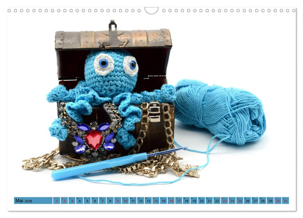 Häkelspaß - Gehäkelte Dekoration für jede Jahreszeit (CALVENDO Wandkalender 2026)
