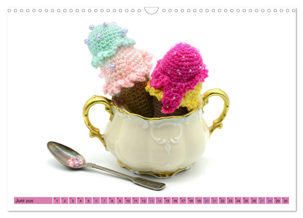 Häkelspaß - Gehäkelte Dekoration für jede Jahreszeit (CALVENDO Wandkalender 2026)