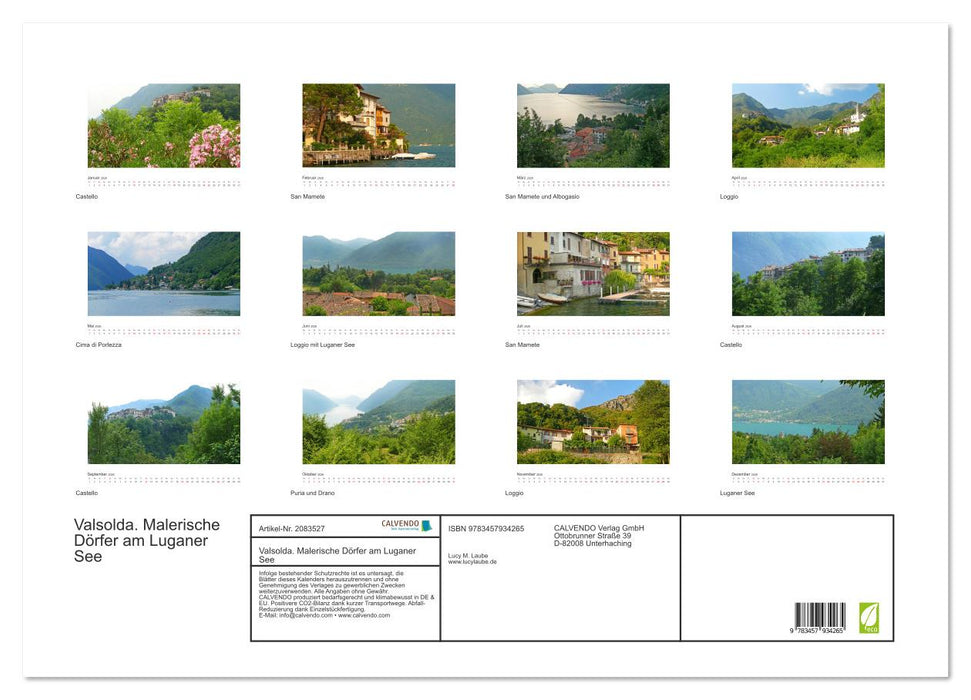 Valsolda. Malerische Dörfer am Luganer See (CALVENDO Wandkalender 2026)