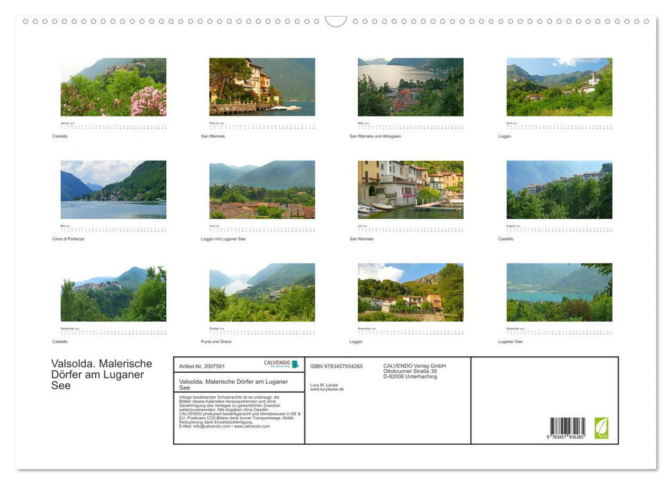 Valsolda. Malerische Dörfer am Luganer See (CALVENDO Wandkalender 2026)