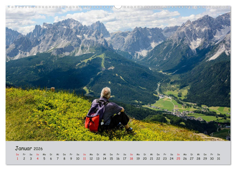 Wandern in den Dolomiten (CALVENDO Wandkalender 2026)