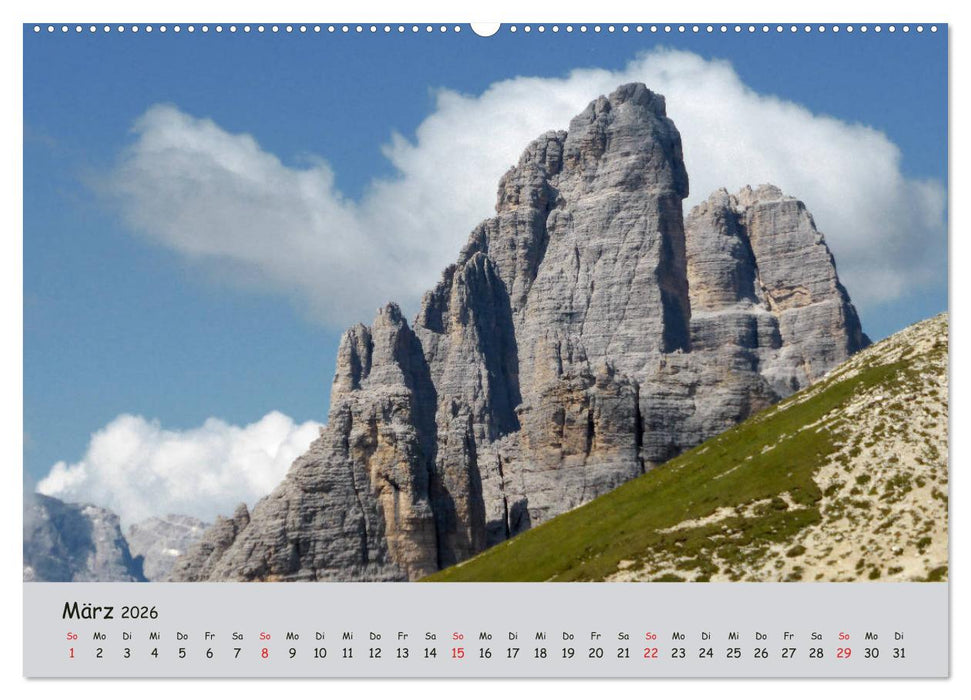 Wandern in den Dolomiten (CALVENDO Wandkalender 2026)