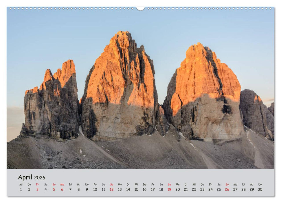 Wandern in den Dolomiten (CALVENDO Wandkalender 2026)