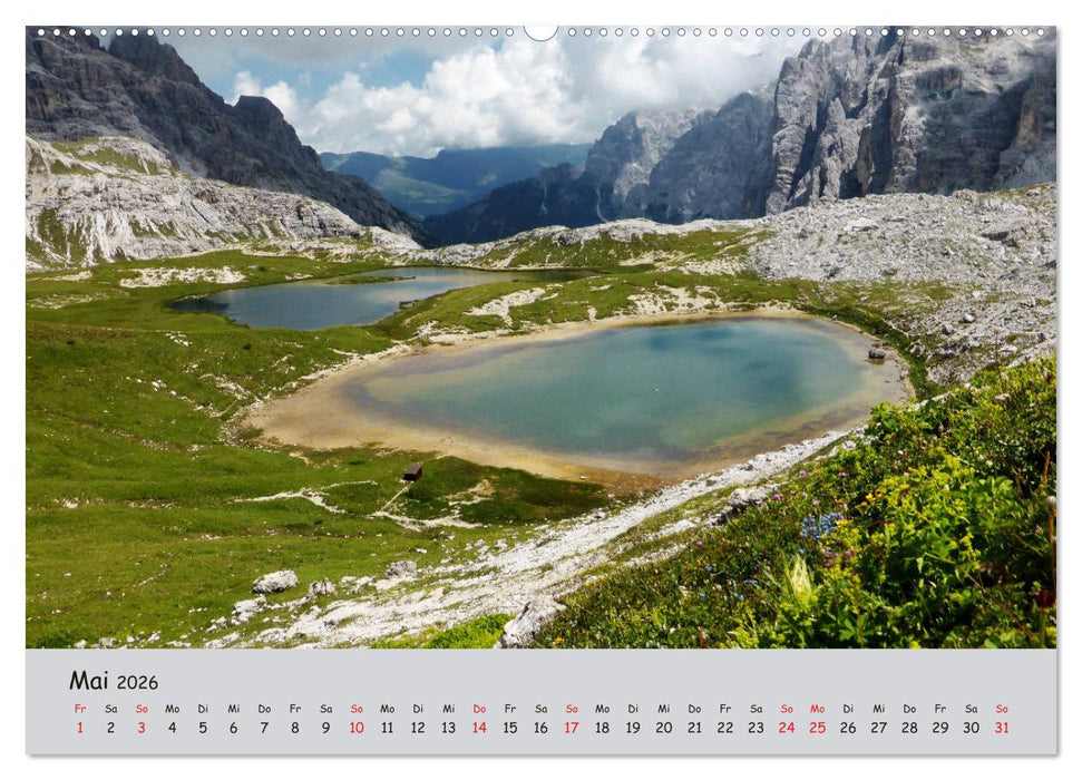 Wandern in den Dolomiten (CALVENDO Wandkalender 2026)
