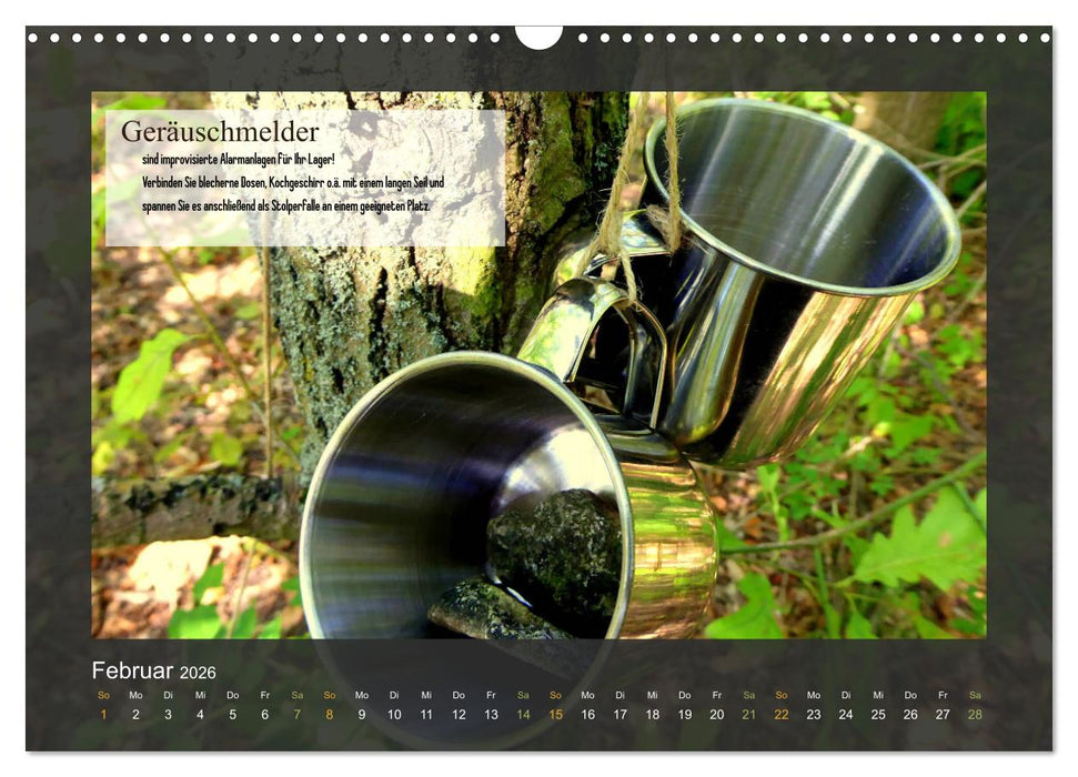 Outdoor-Survival-Kalender (CALVENDO Wandkalender 2026)