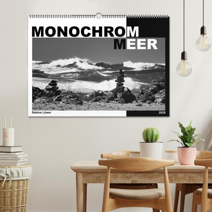 Monochrom Meer (CALVENDO Wandkalender 2026)