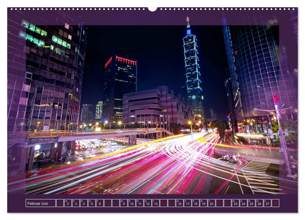 Metropolen - Asiens schönste Städte bei Nacht (CALVENDO Wandkalender 2026)