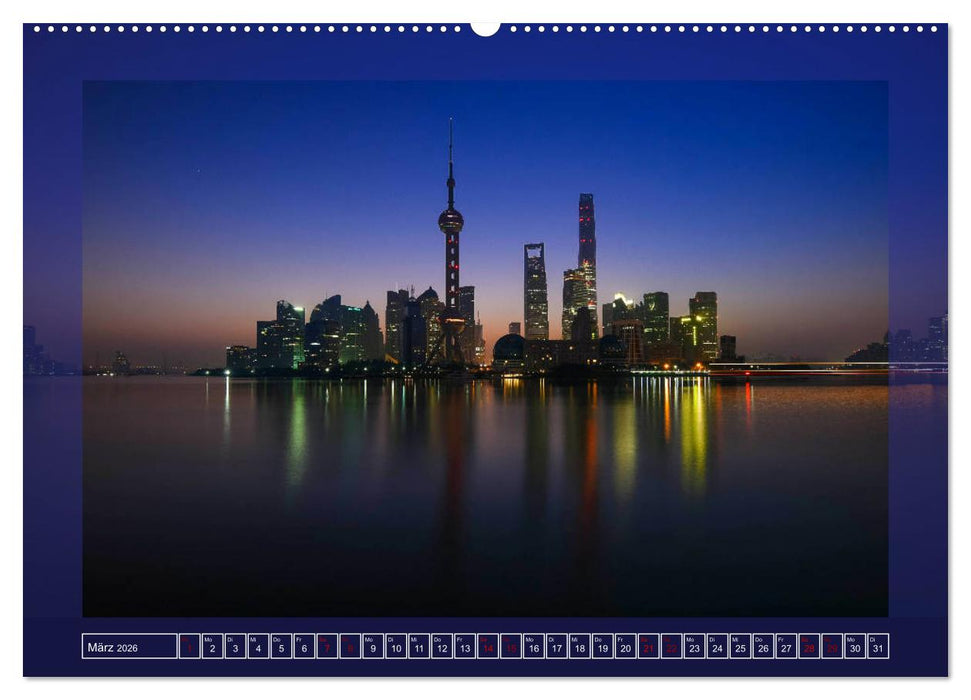 Metropolen - Asiens schönste Städte bei Nacht (CALVENDO Wandkalender 2026)