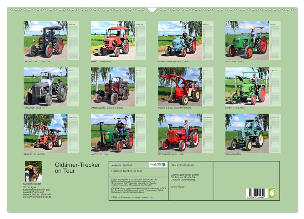 Oldtimer-Trecker on Tour (CALVENDO Wandkalender 2026)