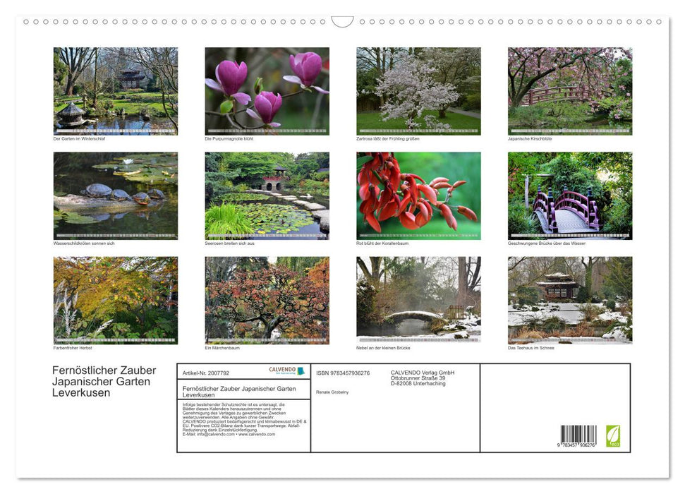 Fernöstlicher Zauber Japanischer Garten Leverkusen (CALVENDO Wandkalender 2026)