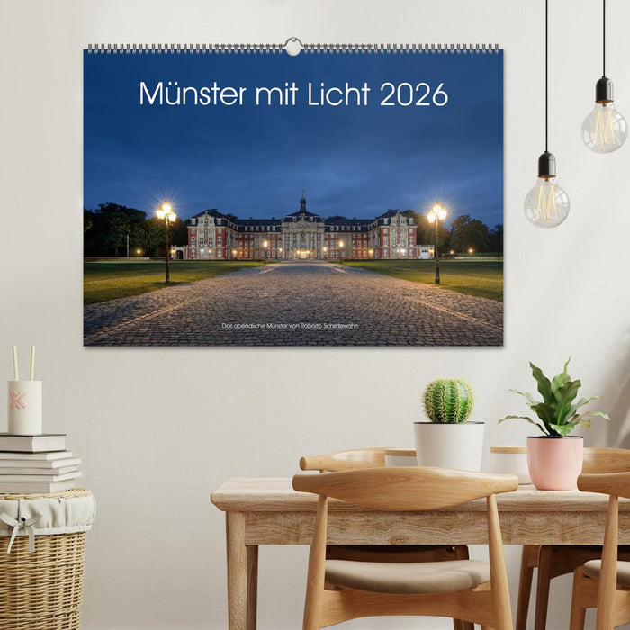 Münster mit Licht (CALVENDO Wandkalender 2026)