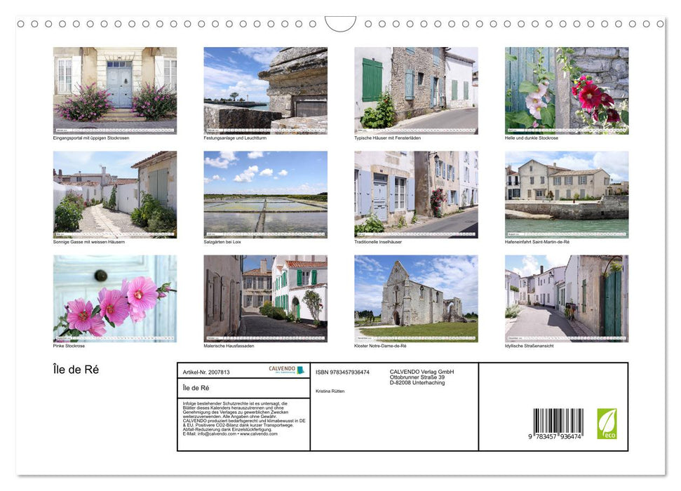 Île de Ré (CALVENDO Wandkalender 2026)