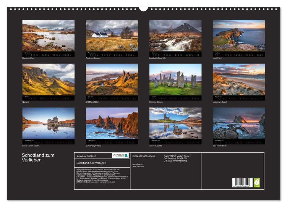 Schottland zum Verlieben (CALVENDO Wandkalender 2026)