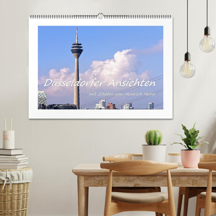 Düsseldorfer Ansichten mit Zitaten von Heinrich Heine (CALVENDO Wandkalender 2026)