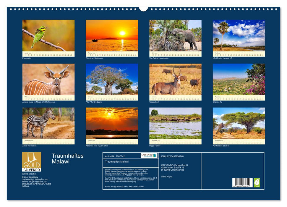 Traumhaftes Malawi (CALVENDO Wandkalender 2026)