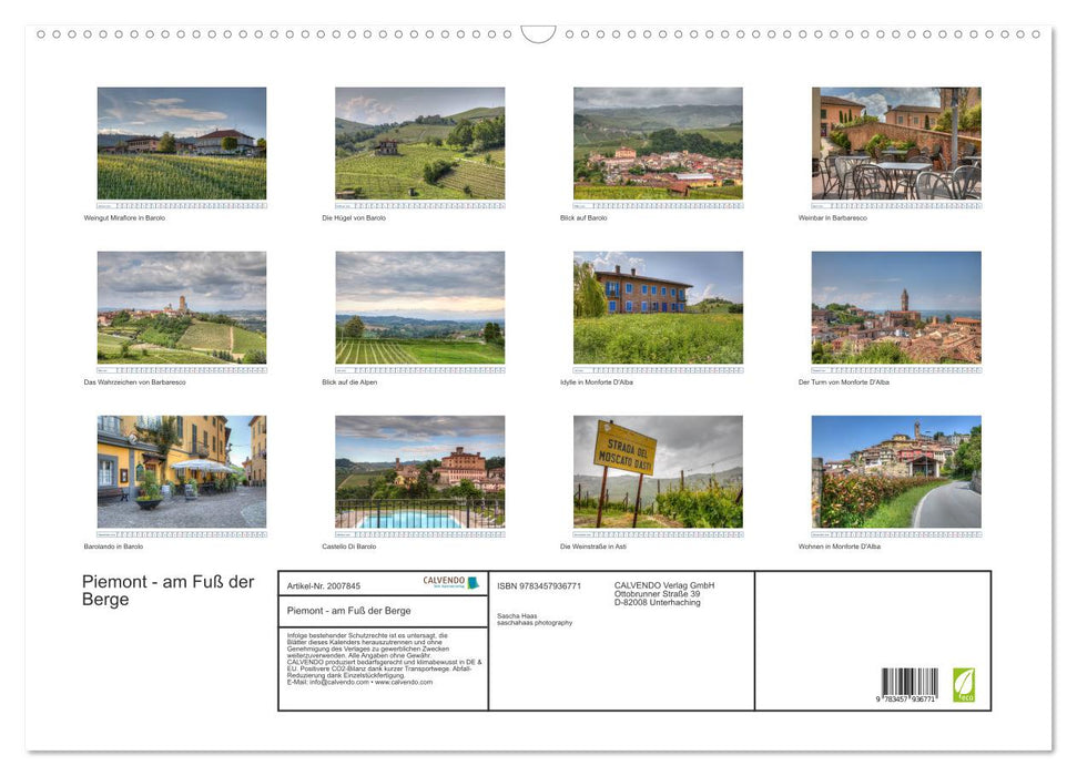 Piemont - am Fuß der Berge (CALVENDO Wandkalender 2026)